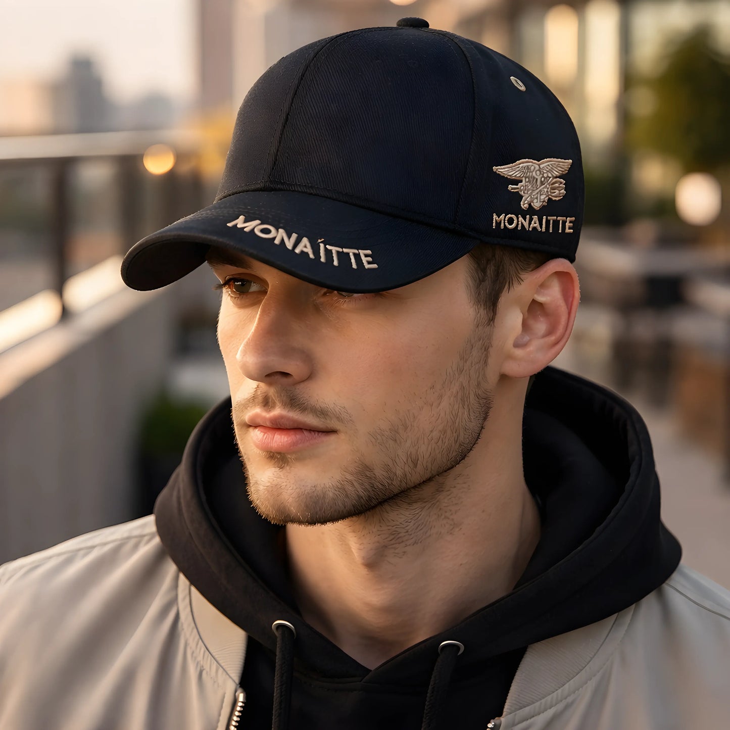 Monaitte Signature Black & Gold Cap