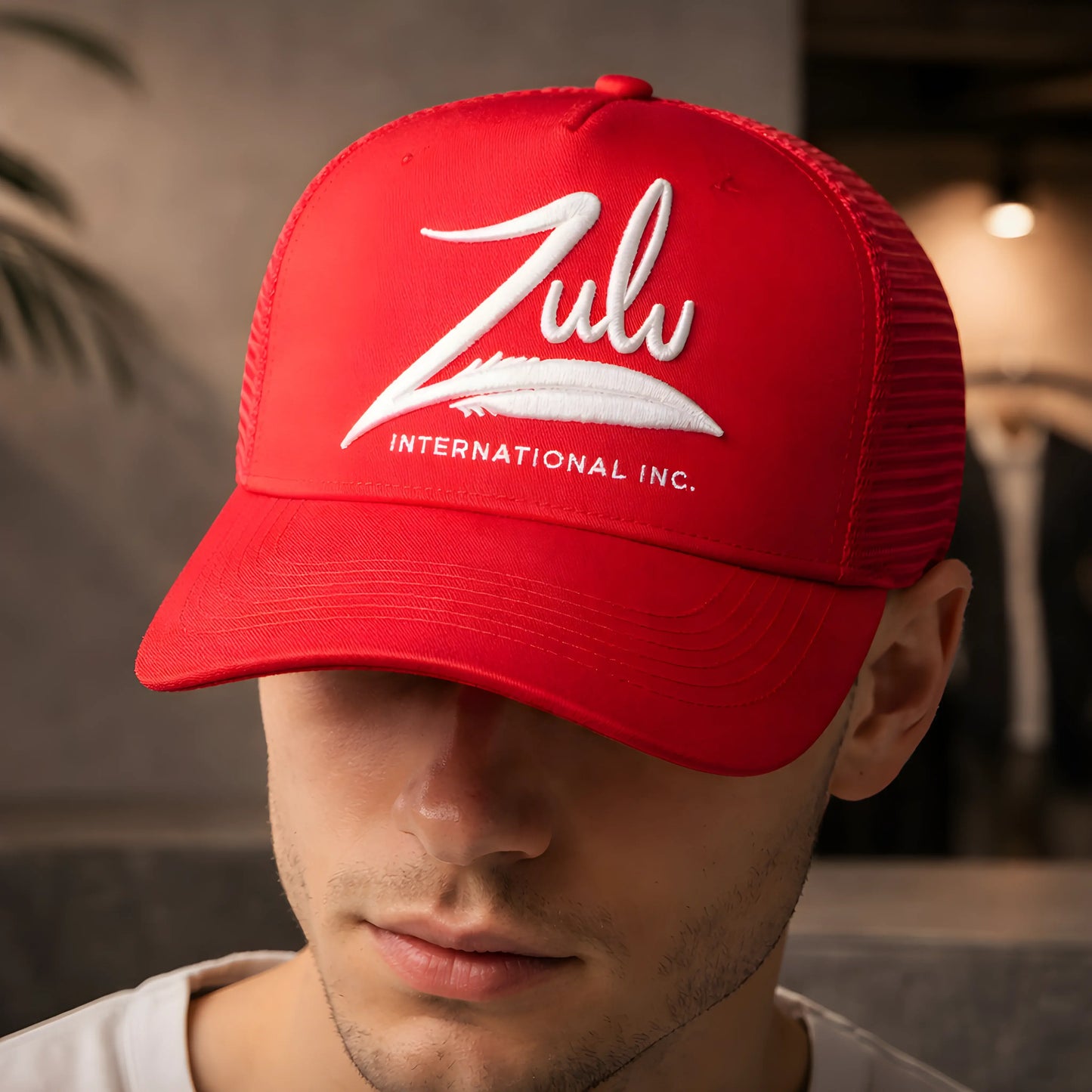 Zulu International Inc. Red Trucker Cap