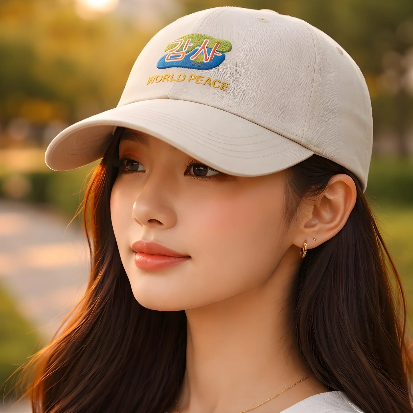 World Peace Embroidered Cap