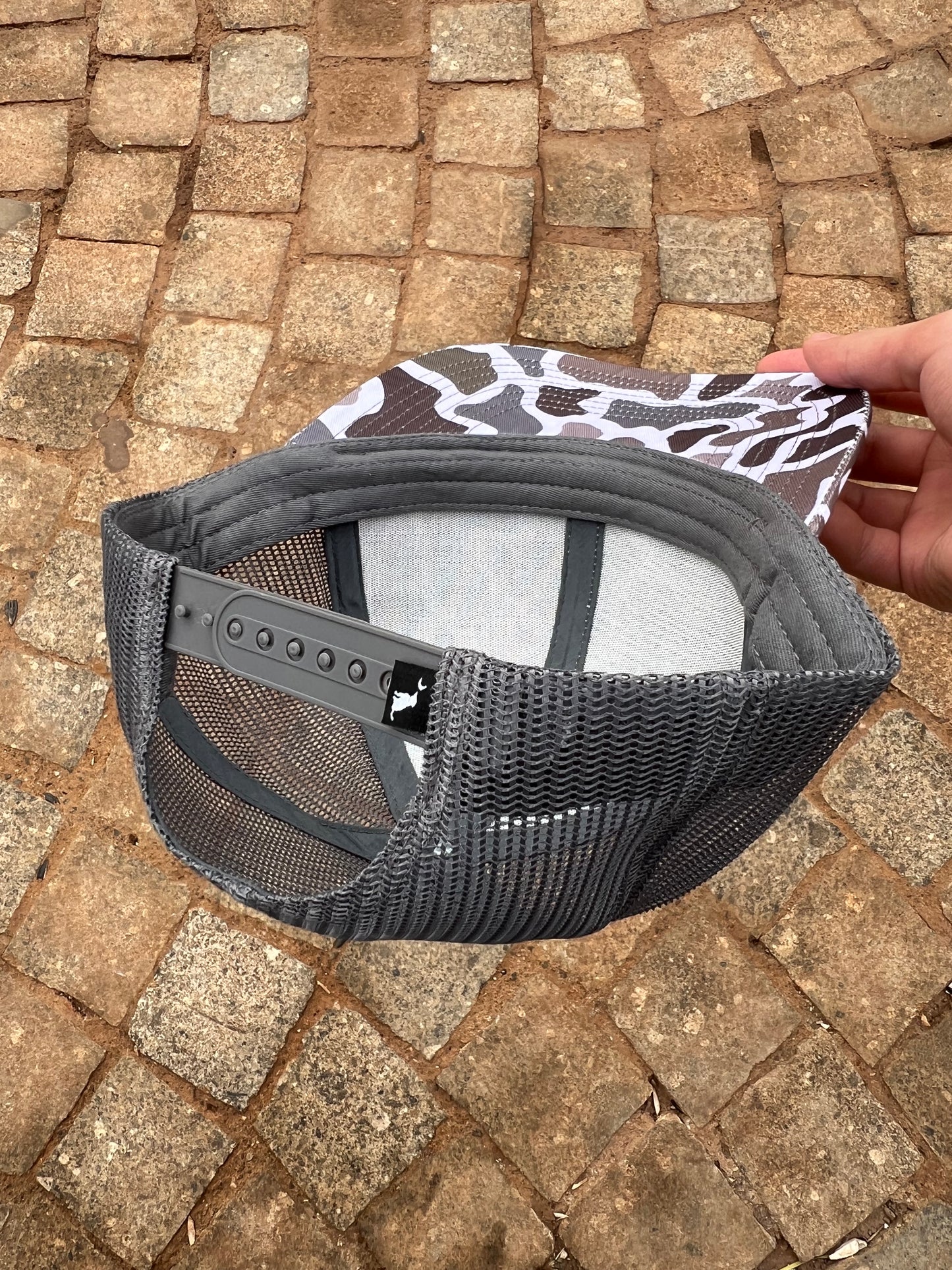 Grey Camo Mesh Trucker Cap