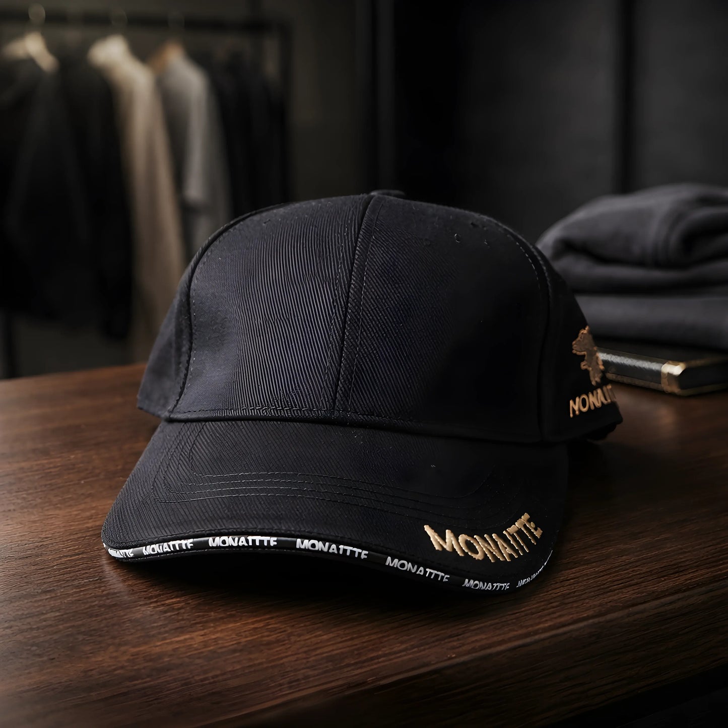 Monaitte Signature Black & Gold Cap