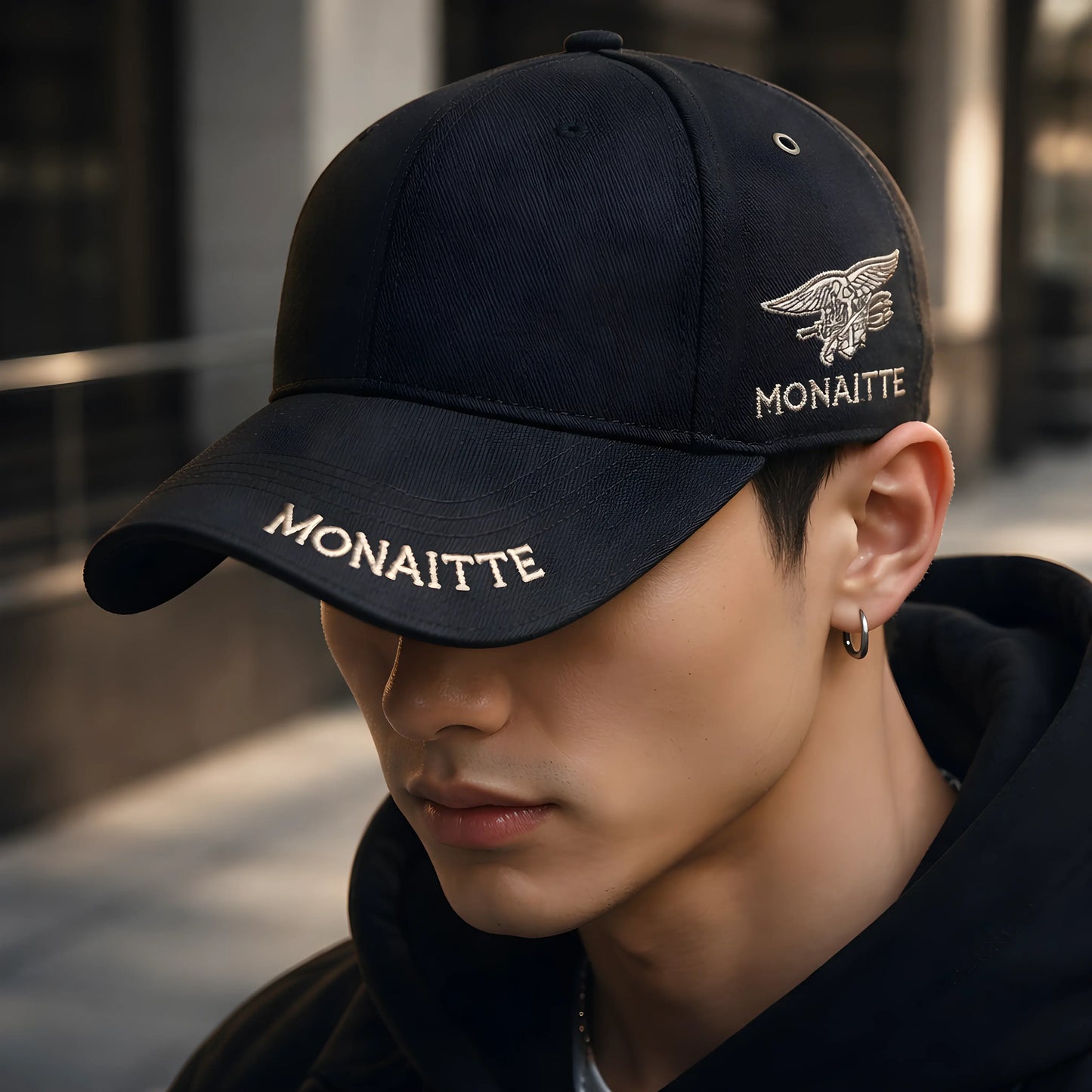 Monaitte Signature Black & Gold Cap