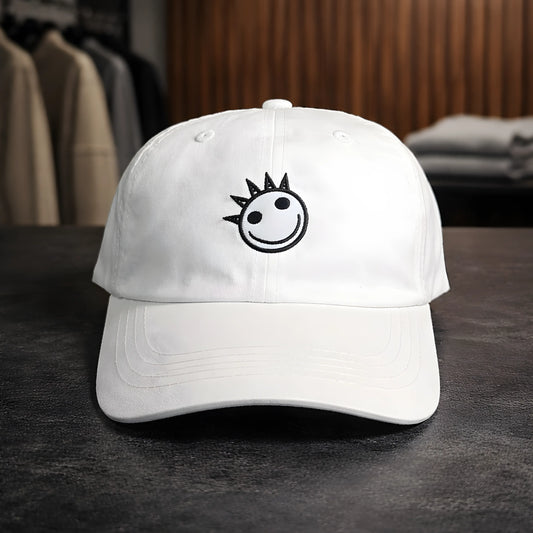 Spiky Smiley Embroidered Cap