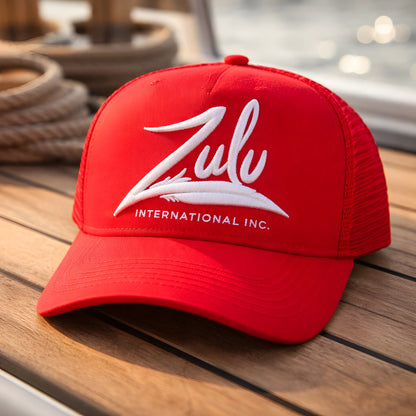Zulu International Inc. Red Trucker Cap