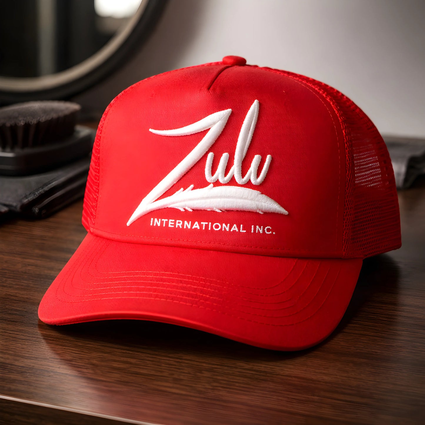 Zulu International Inc. Red Trucker Cap