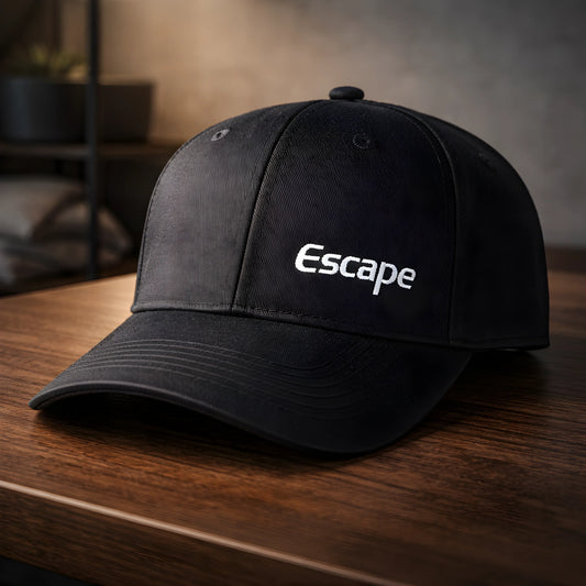 "Escape" Minimalist Black Cap