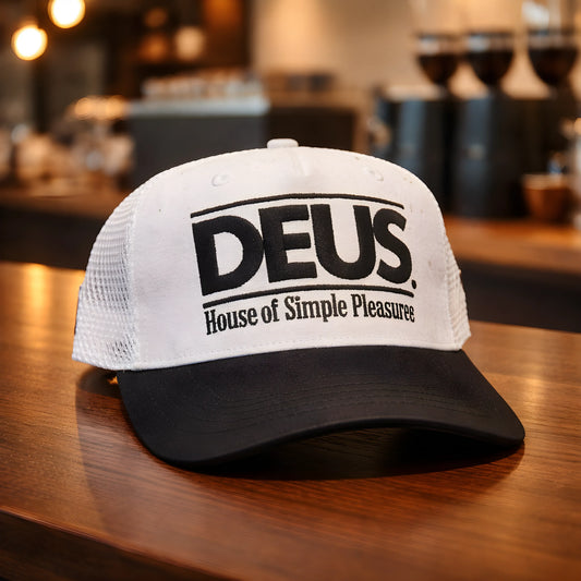 DEUS House of Simple Pleasures White Trucker Cap