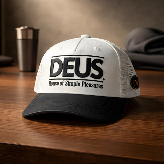DEUS House of Simple Pleasures White Trucker Cap
