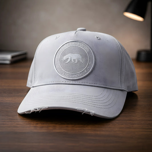 California Bear Tonal Distressed Cap