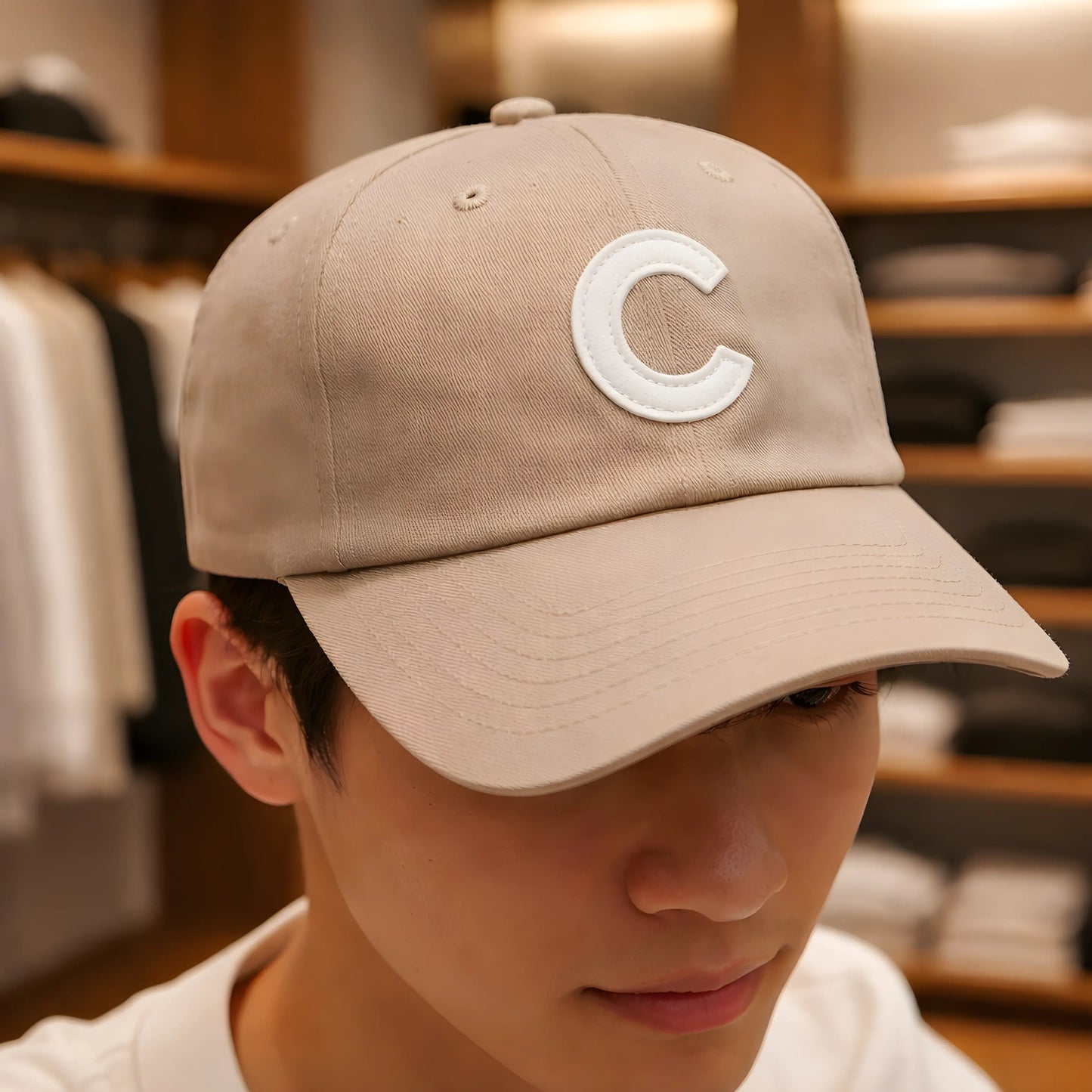 Classic "C" Monogram Tan Cap