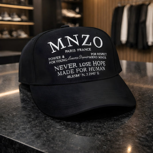 MNZO Paris France "Never Lose Hope" Statement Cap