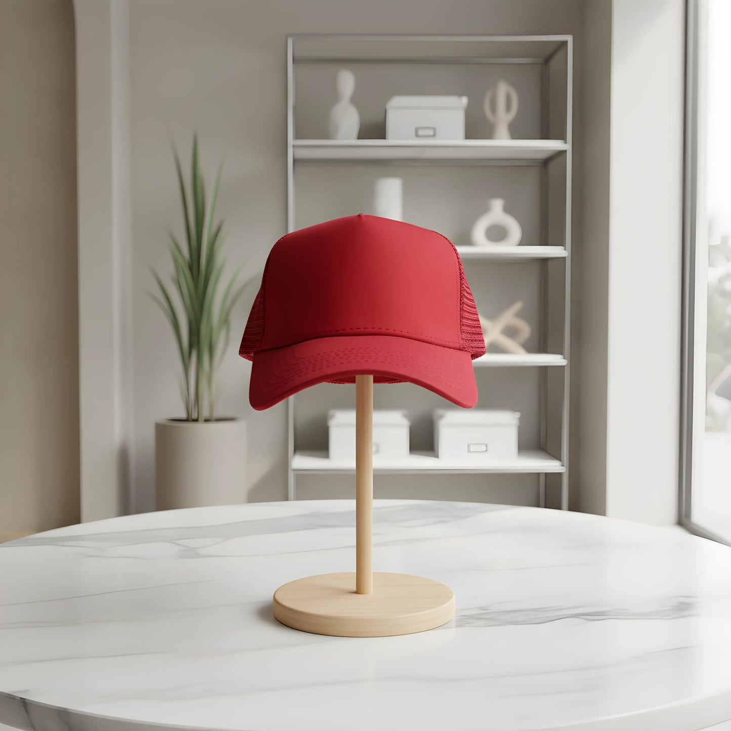 Classic Burgundy Mesh Cap