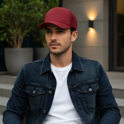 Classic Burgundy Mesh Cap