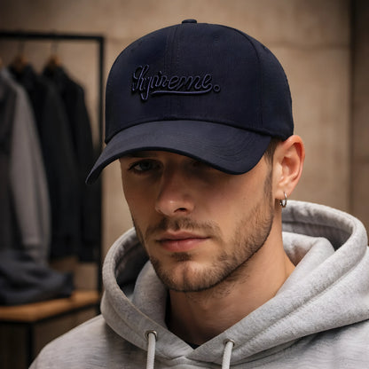 Supreme Script Tonal Navy Cap