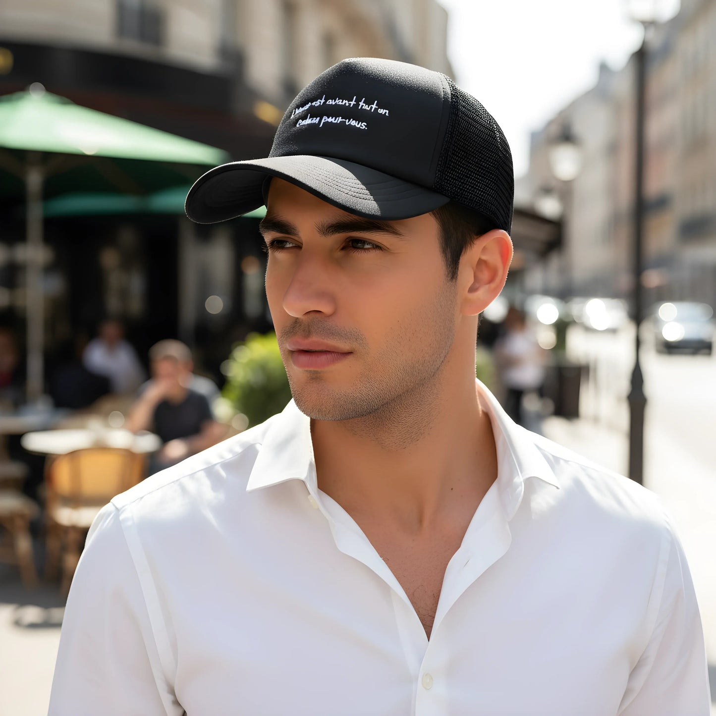 Parisian Quote Trucker Cap