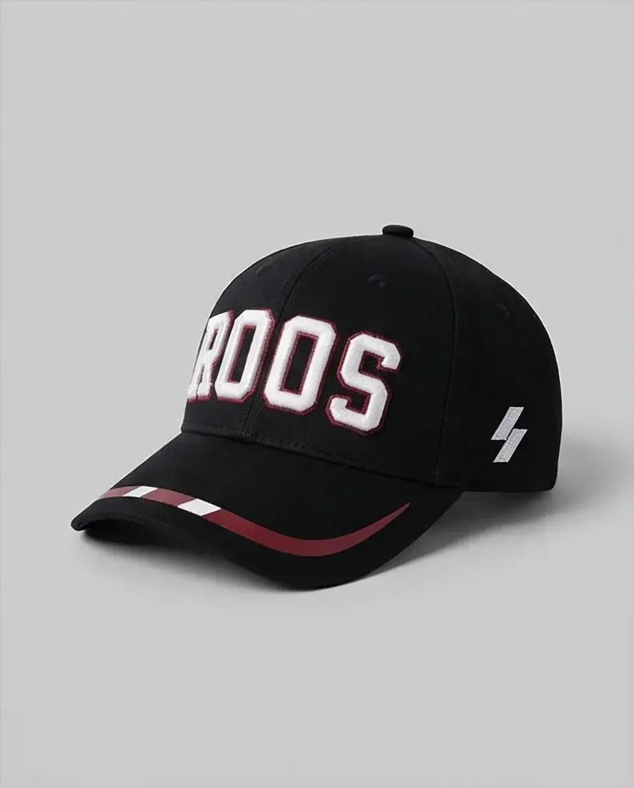 The ROOS 'Varsity Elite' Black Cap