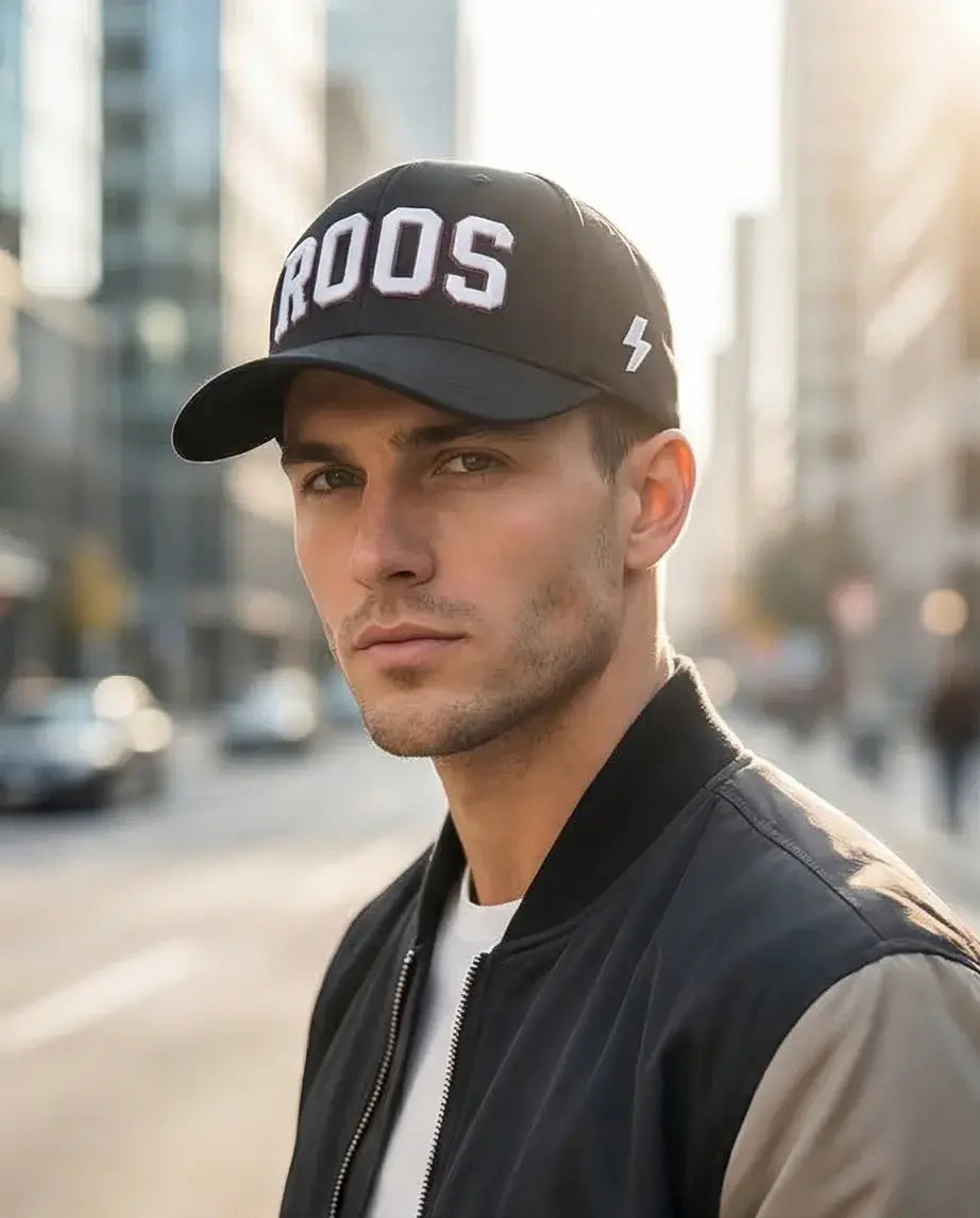 The ROOS 'Varsity Elite' Black Cap