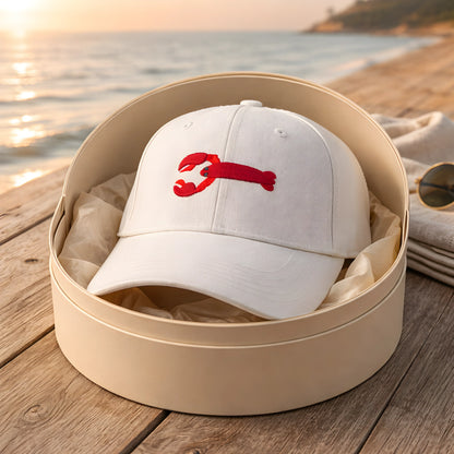 White Crab Logo Cap