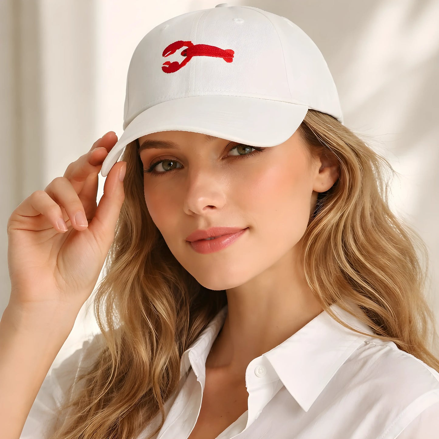 White Crab Logo Cap