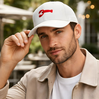 White Crab Logo Cap