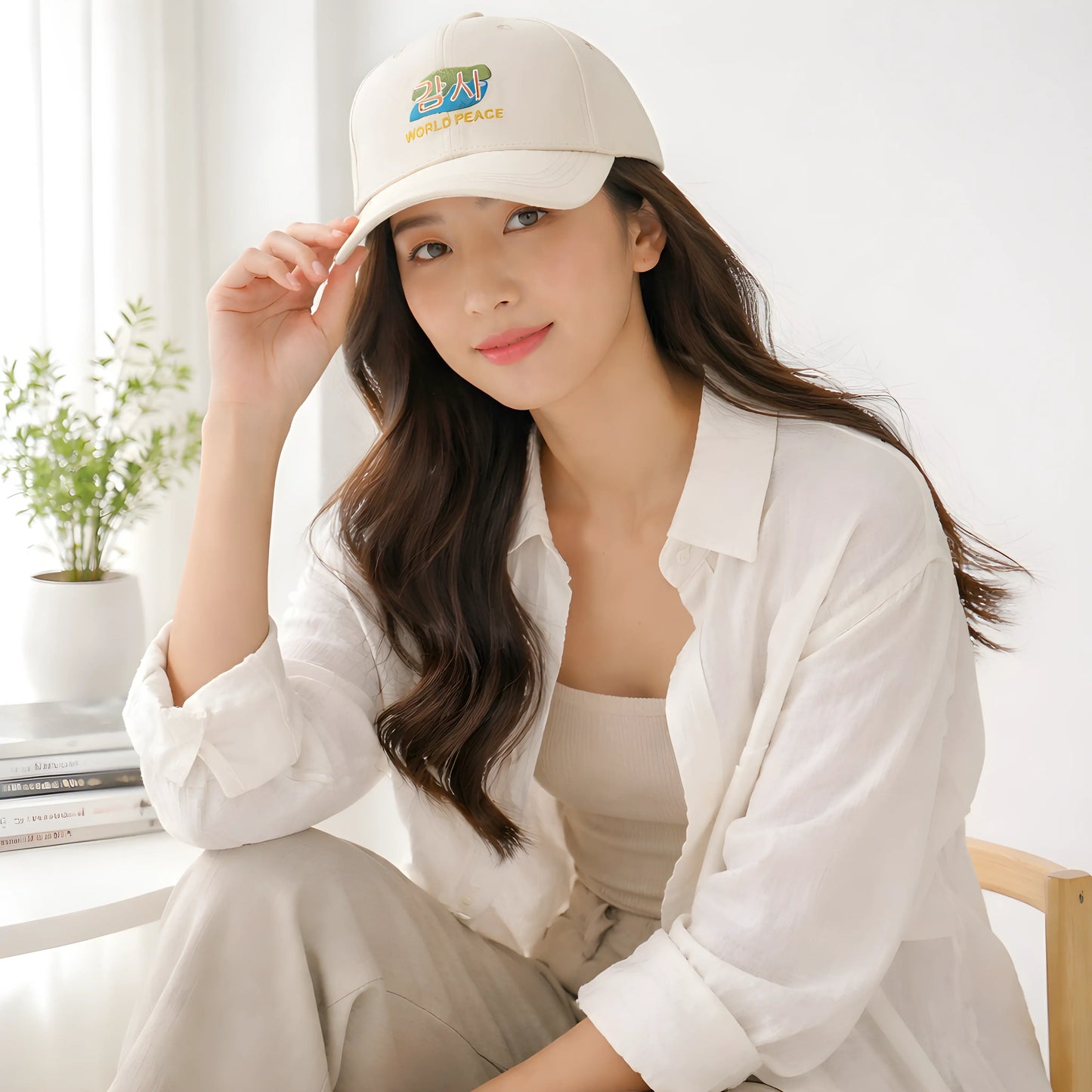 World Peace Embroidered Cap