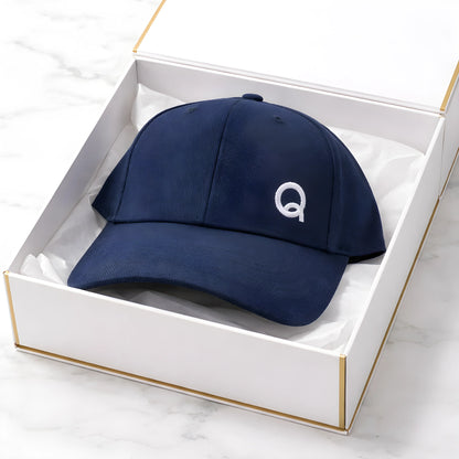 Navy Blue Cap with Minimalist “Q” Logo