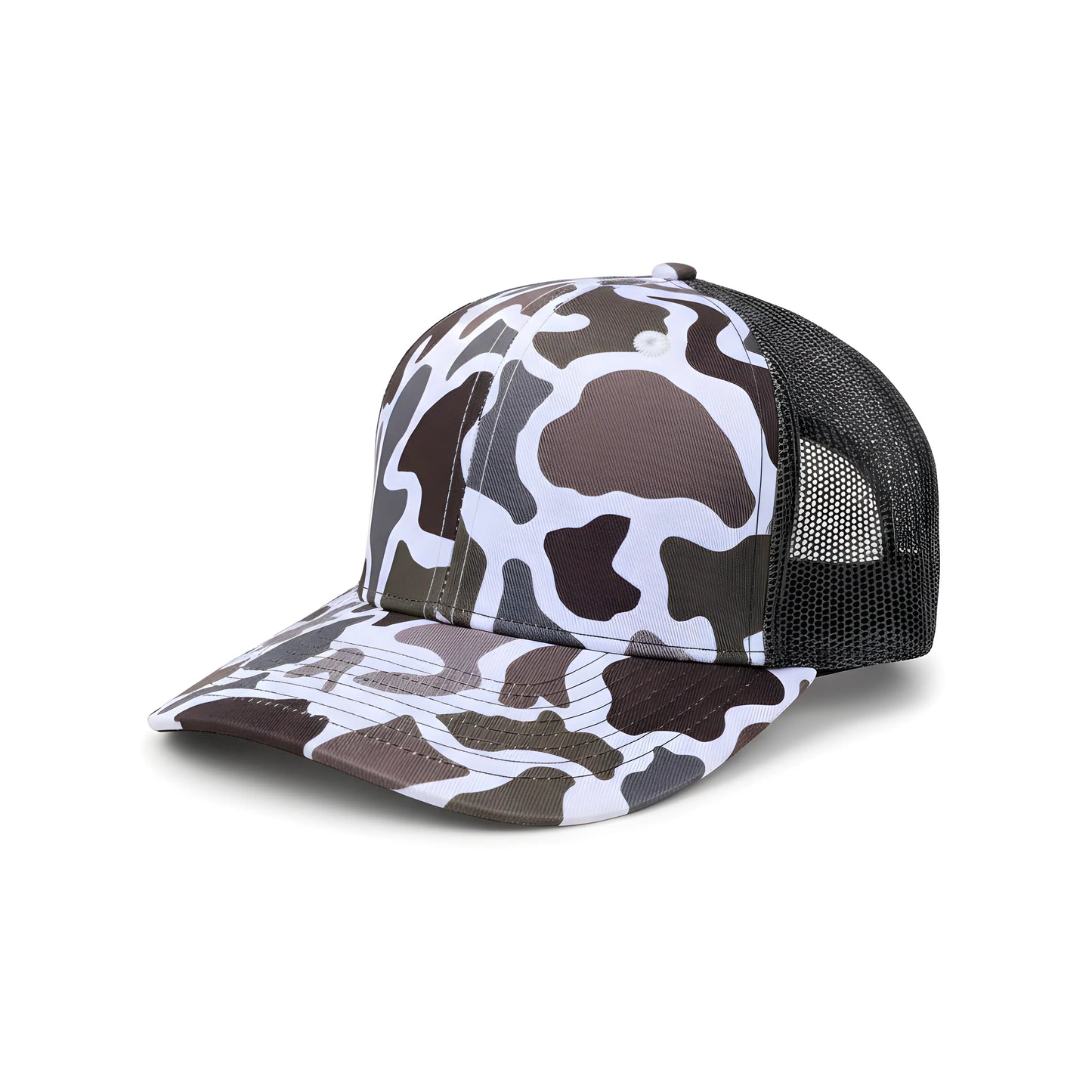Grey Camo Mesh Trucker Cap