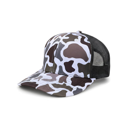 Grey Camo Mesh Trucker Cap