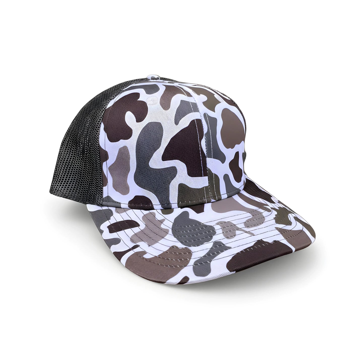 Grey Camo Mesh Trucker Cap