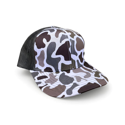 Grey Camo Mesh Trucker Cap
