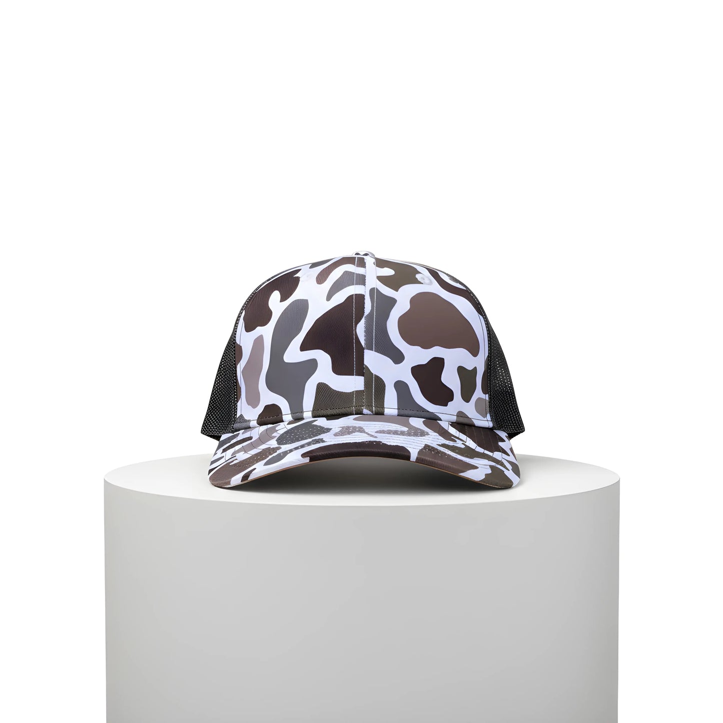 Grey Camo Mesh Trucker Cap
