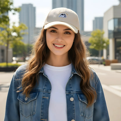 “Lucky Puppy Two-Tone Cap – Cream & Pastel Yellow”