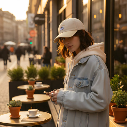 “Lucky Puppy Two-Tone Cap – Cream & Pastel Yellow”
