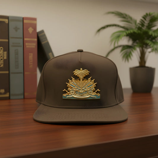 Olive Green Haiti Emblem Snapback Cap