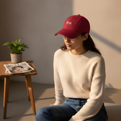 Red Baseball Cap with White Embroidery