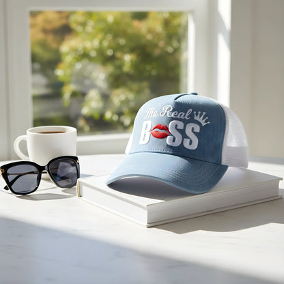 The Real Boss Denim Trucker Cap