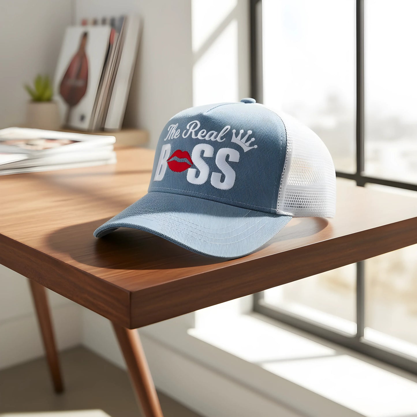 The Real Boss Denim Trucker Cap