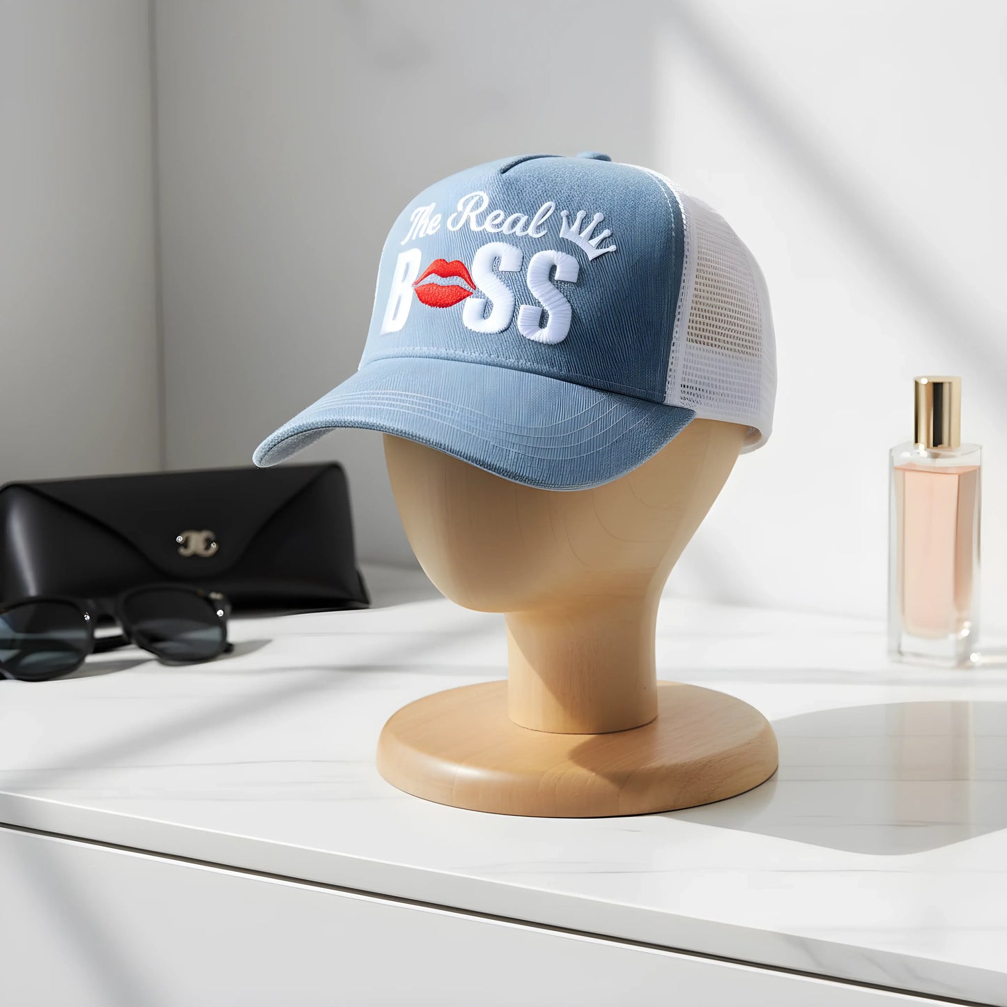 The Real Boss Denim Trucker Cap