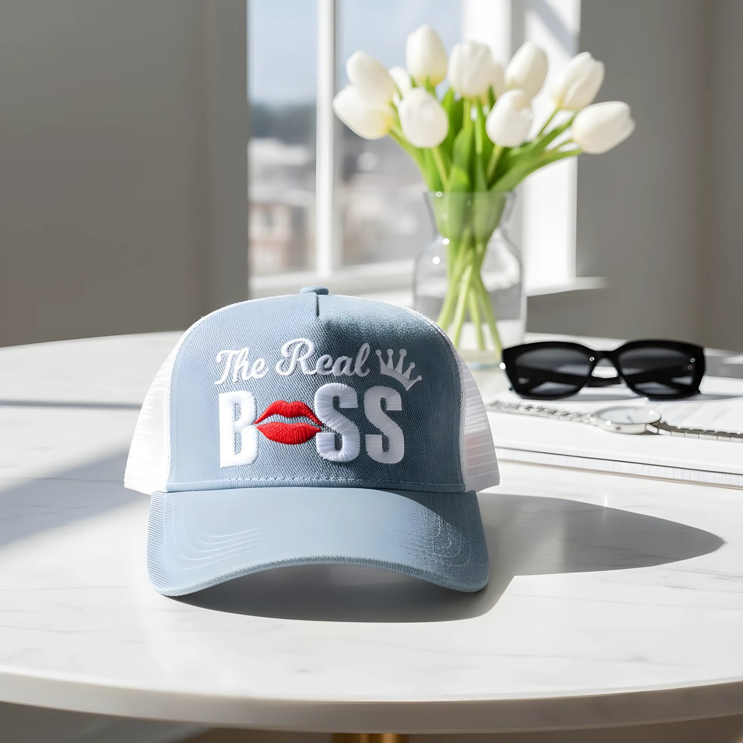 The Real Boss Denim Trucker Cap