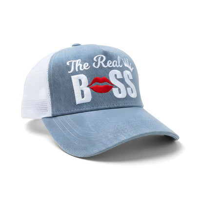 The Real Boss Denim Trucker Cap