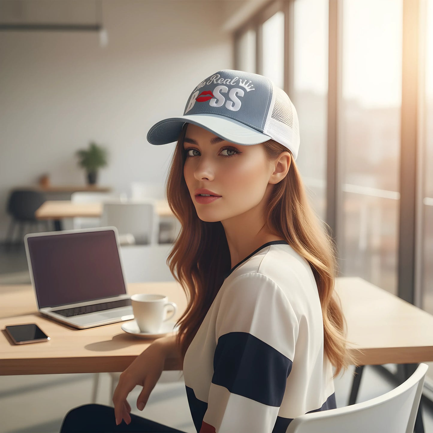 The Real Boss Denim Trucker Cap