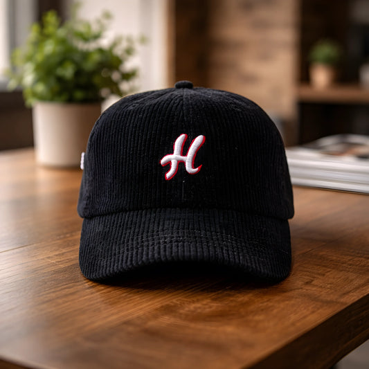 Vintage 'H' Monogram Corduroy Cap