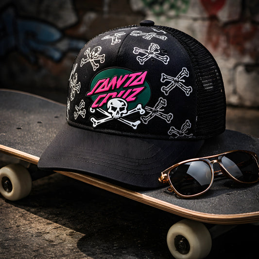 Santa Cruz Skull & Bones Trucker Hat
