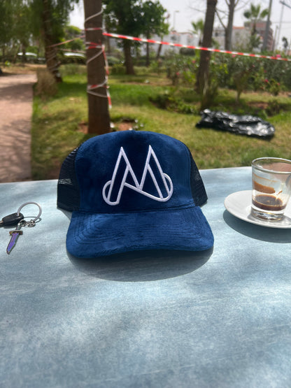 "M Logo Blue Trucker Cap"