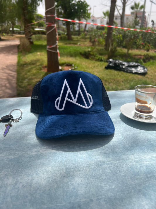 "M Logo Blue Trucker Cap"