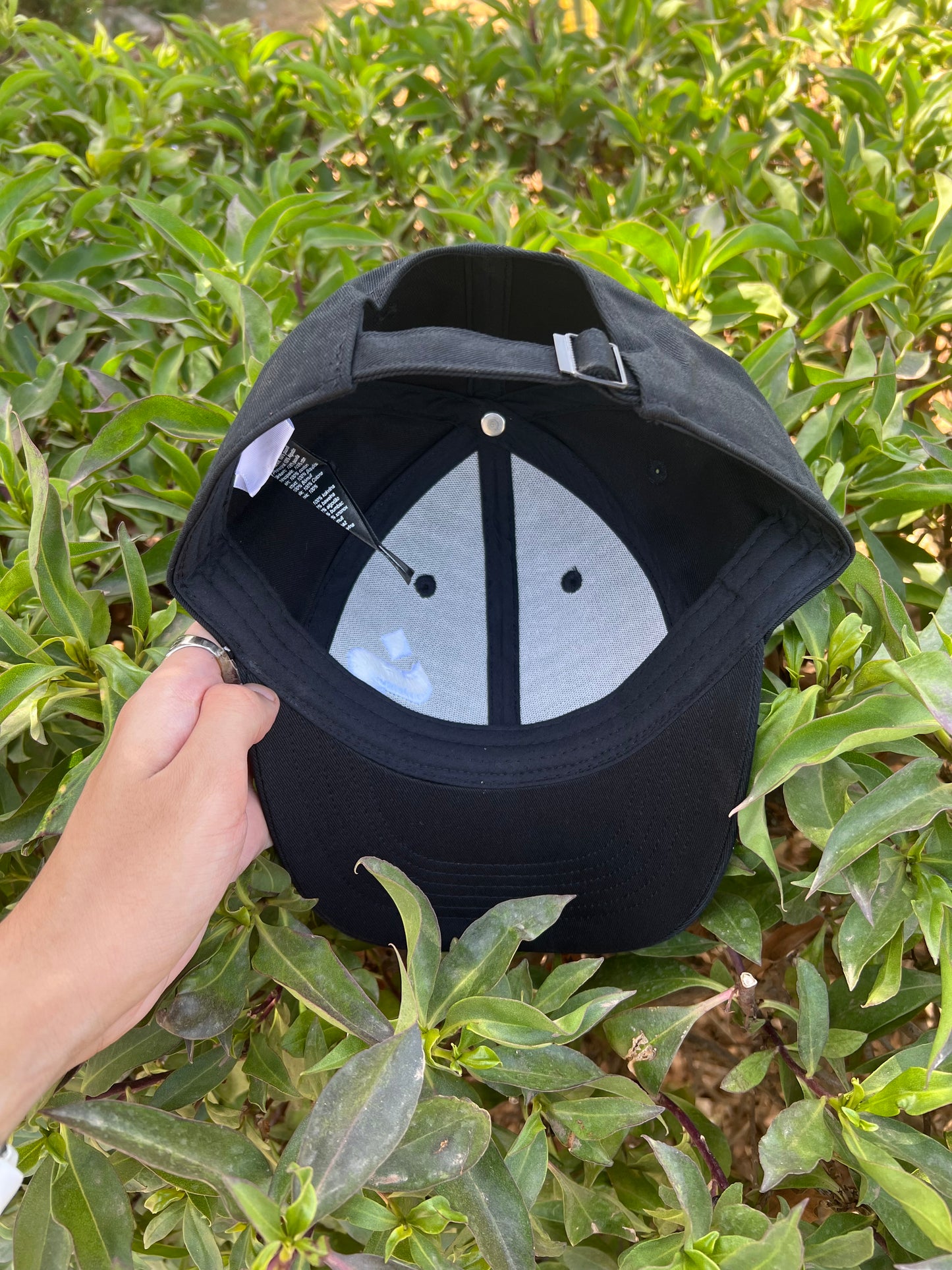 Black Cap with Blue Abstract Logo