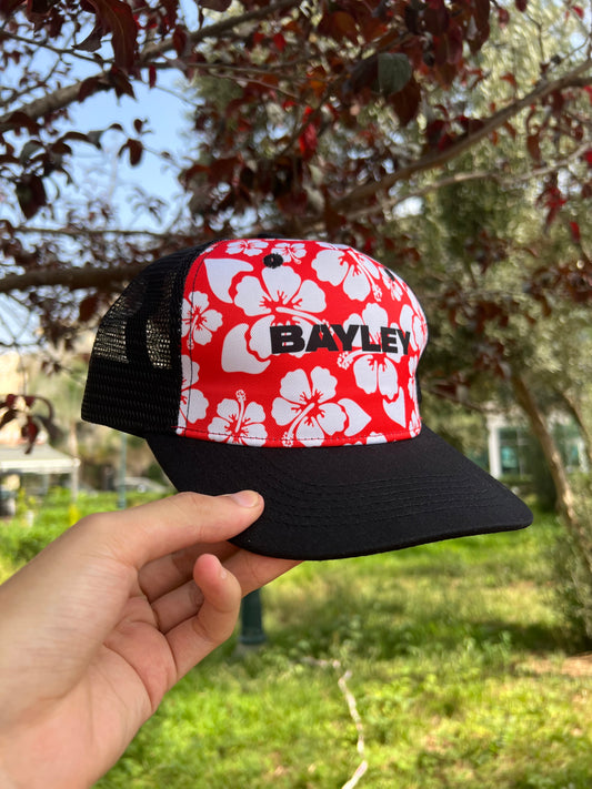 Bayley Hawaiian Floral Trucker Cap