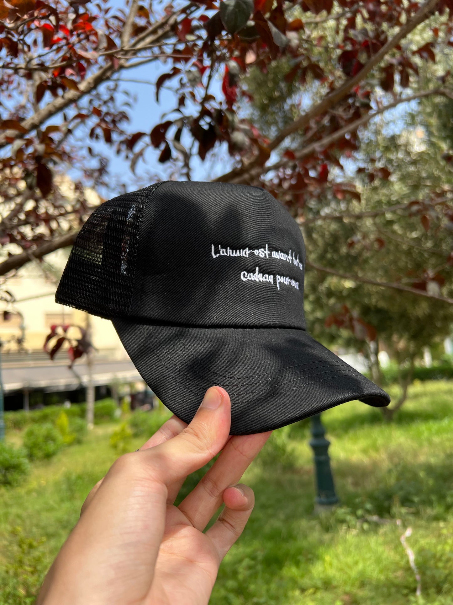 Parisian Quote Trucker Cap