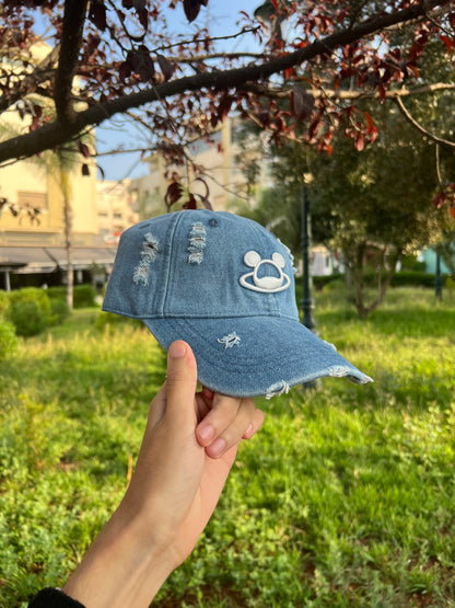 Denim Distressed Cap