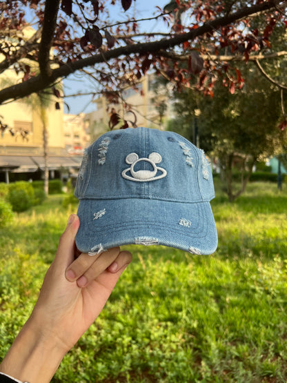 Denim Distressed Cap
